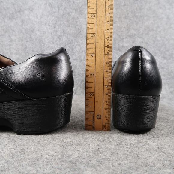 Shoes For Crews Womens 6 Clogs Slip On Comfort Work Standing Black Wedge Heel - Picture 7 of 12